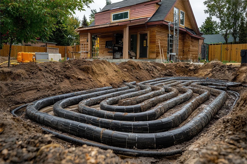 ¿Puedo construir un garaje encima de la instalación de geotermia?